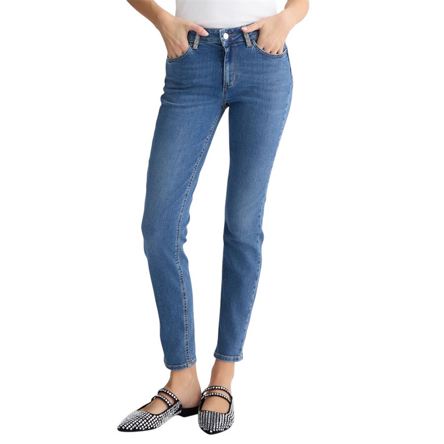Jeans skinny blu con strass da donna Liu Jo | UA5013D444878862